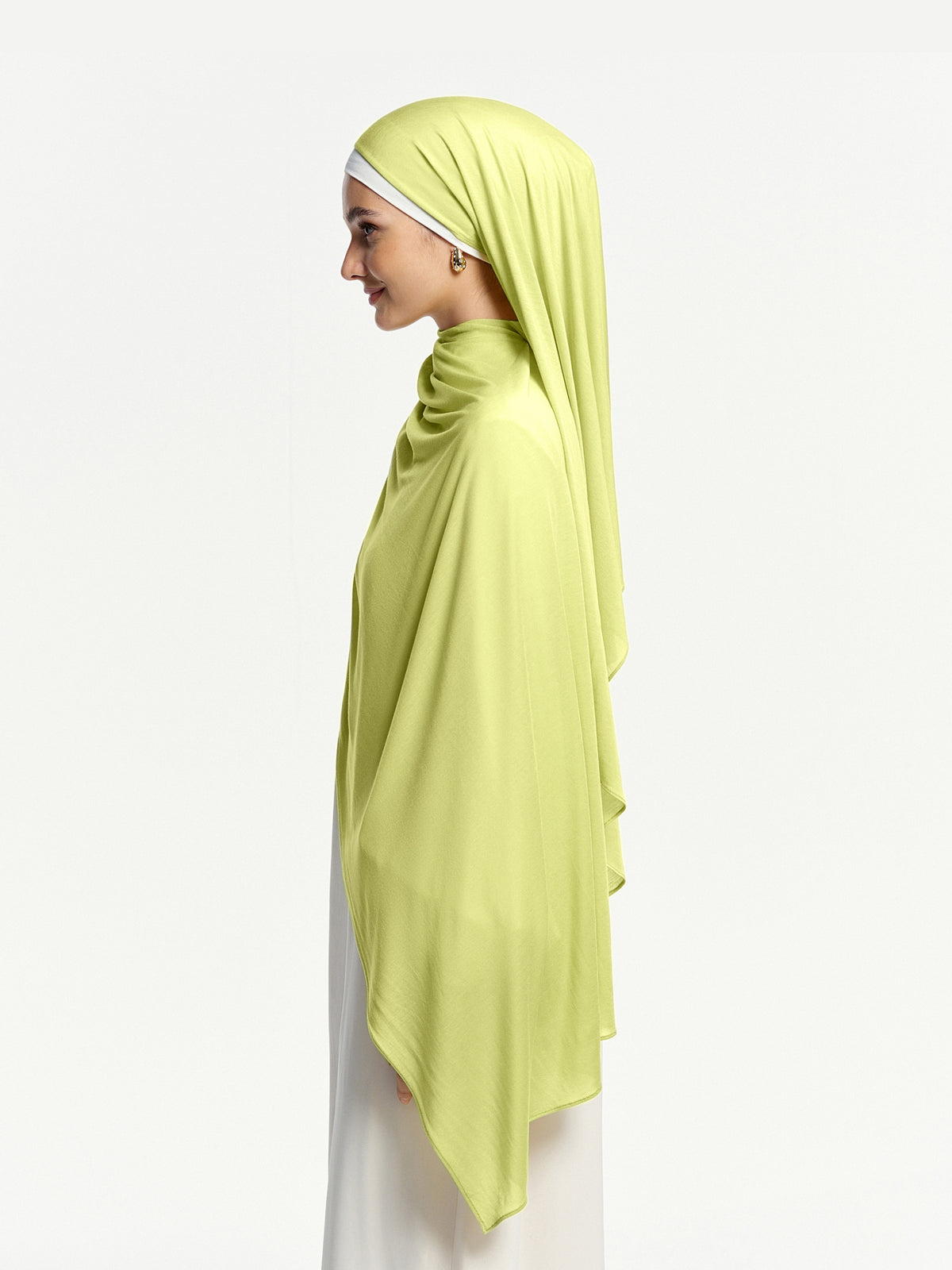 Selendang Rajut Tencel CloudFlow-Hijau Buah