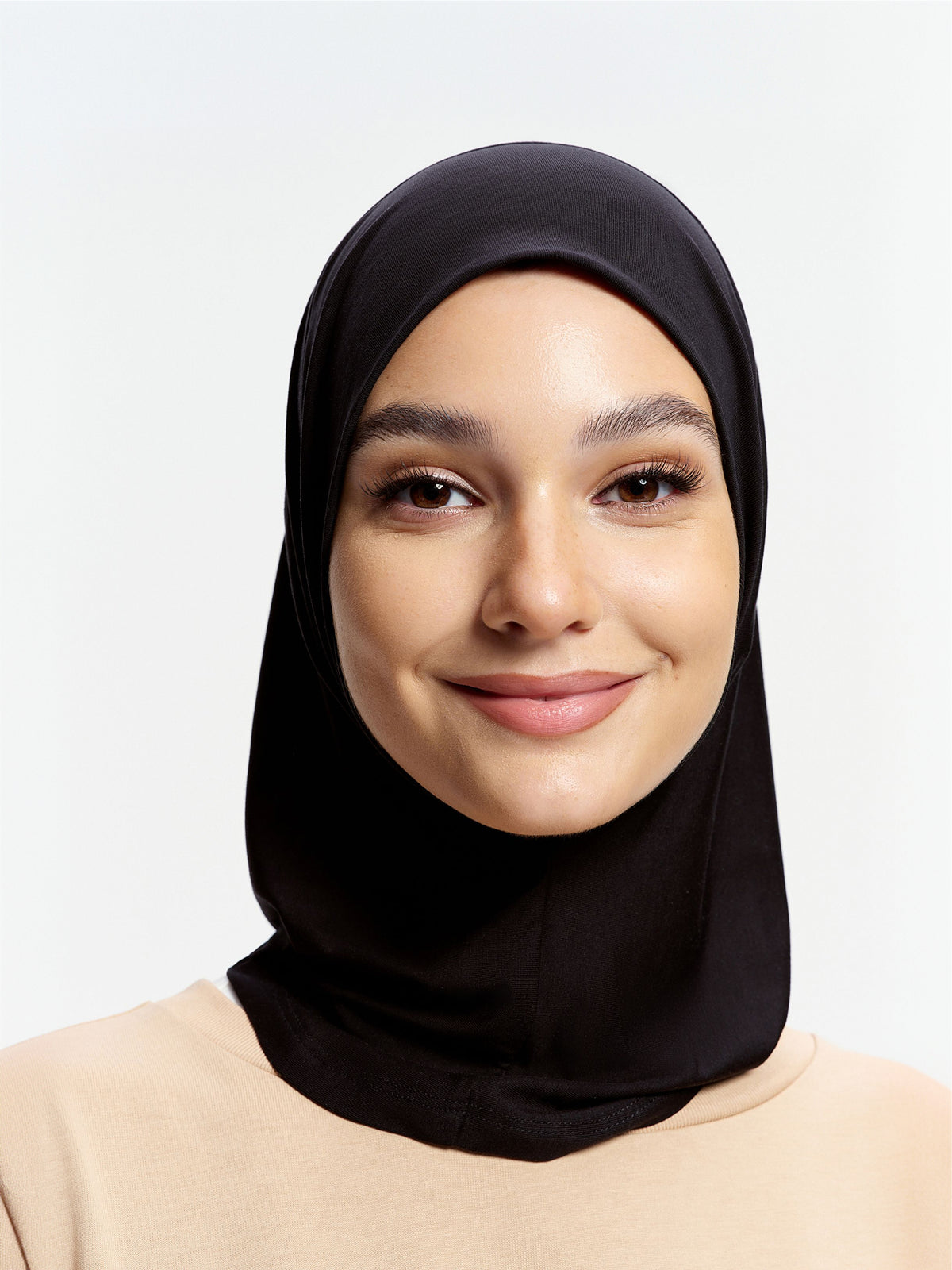 Cooling Tencel Inner Cap with Neck Cover-Black