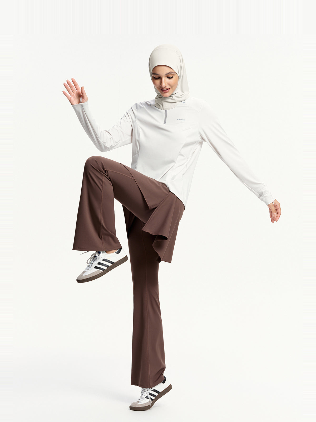 Tudung Sukan Penutup Leher Active Breathe-Beige Apricot