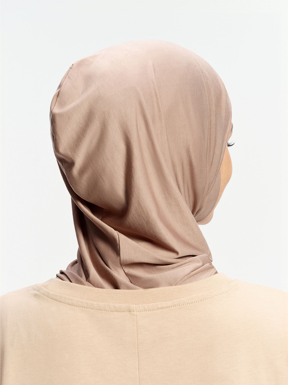 Cooling Tencel Inner Cap with Neck Cover-Caramel