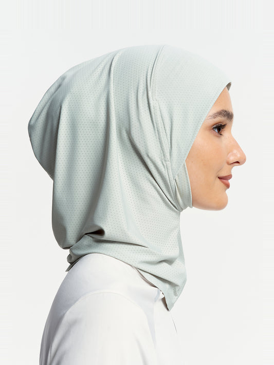 Hijab Sukan Penutup Leher Active Breathe-Kelabu Via