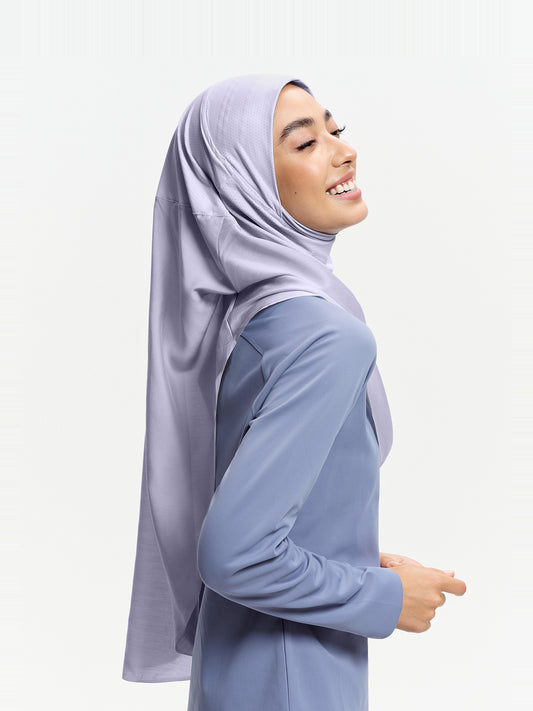 Tudung Sukan Segera Lilitan Active-Ungu Keladi
