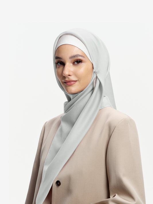 Bawal Tencel 100% AirVeil-Kelabu Muda