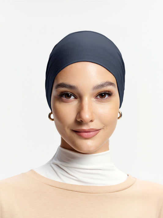 CoolTouch Tie-Back Inner Cap-Navy Blue