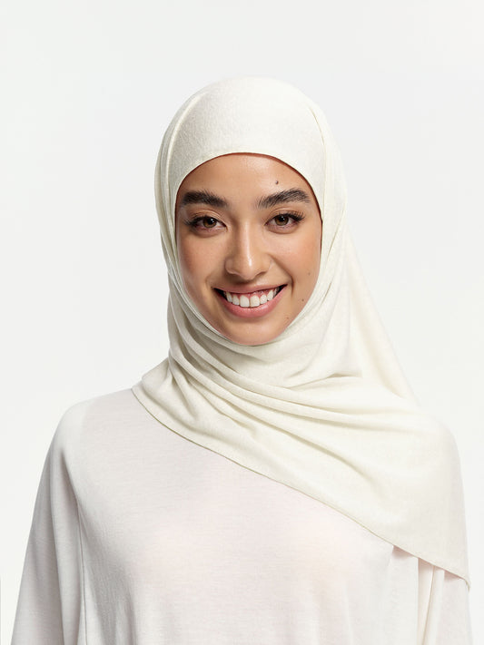 Selendang Linen Tencel Jersi- Beige