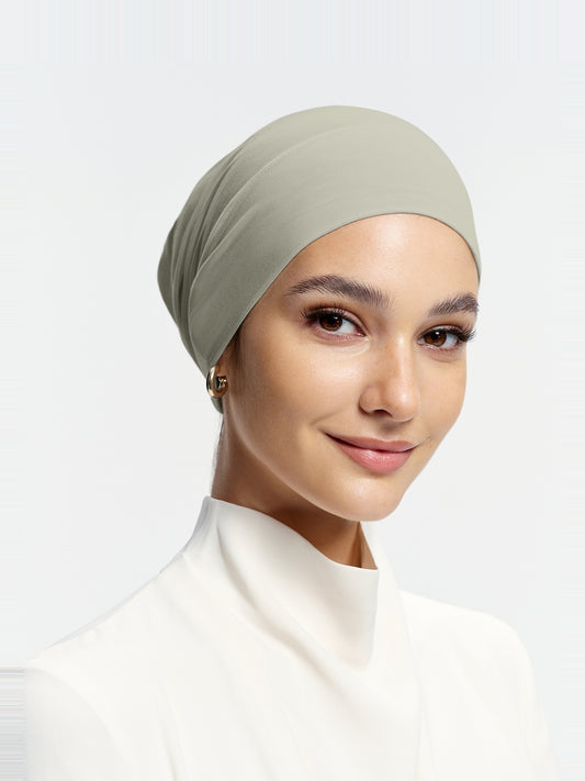 CoolTouch Pull-On Inner Cap-Grey Green