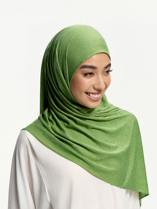 Selendang Linen Tencel Jersi- Hijau