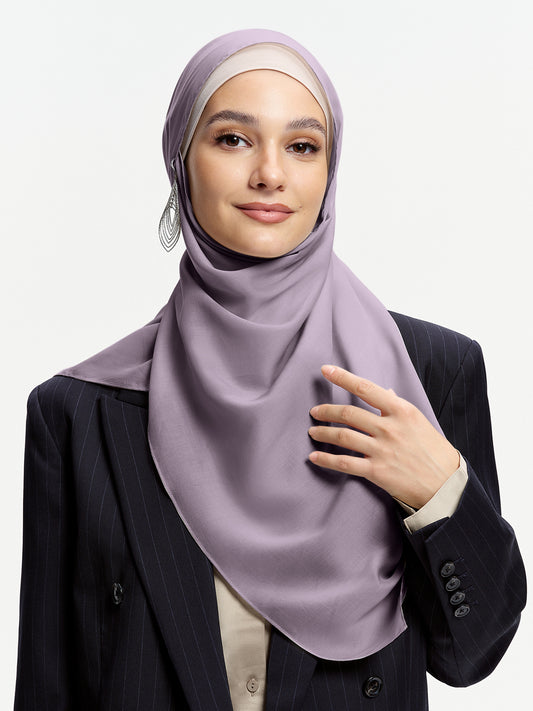Selendang Tencel 100% AirVeil- Kelabu Ungu