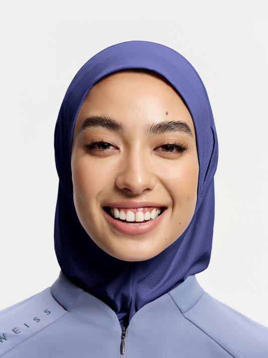 Anak Tudung Sukan Jaring Prestasi dengan Penutup Leher