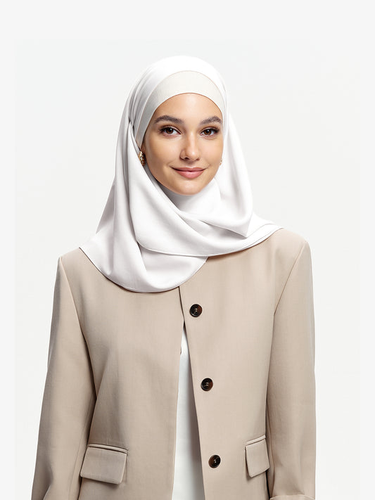 Grace Structured Triacetate Bawal-White