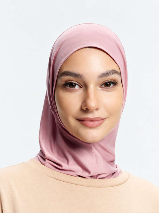 Cooling Tencel  Inner Cap with Neck Cover-Pink