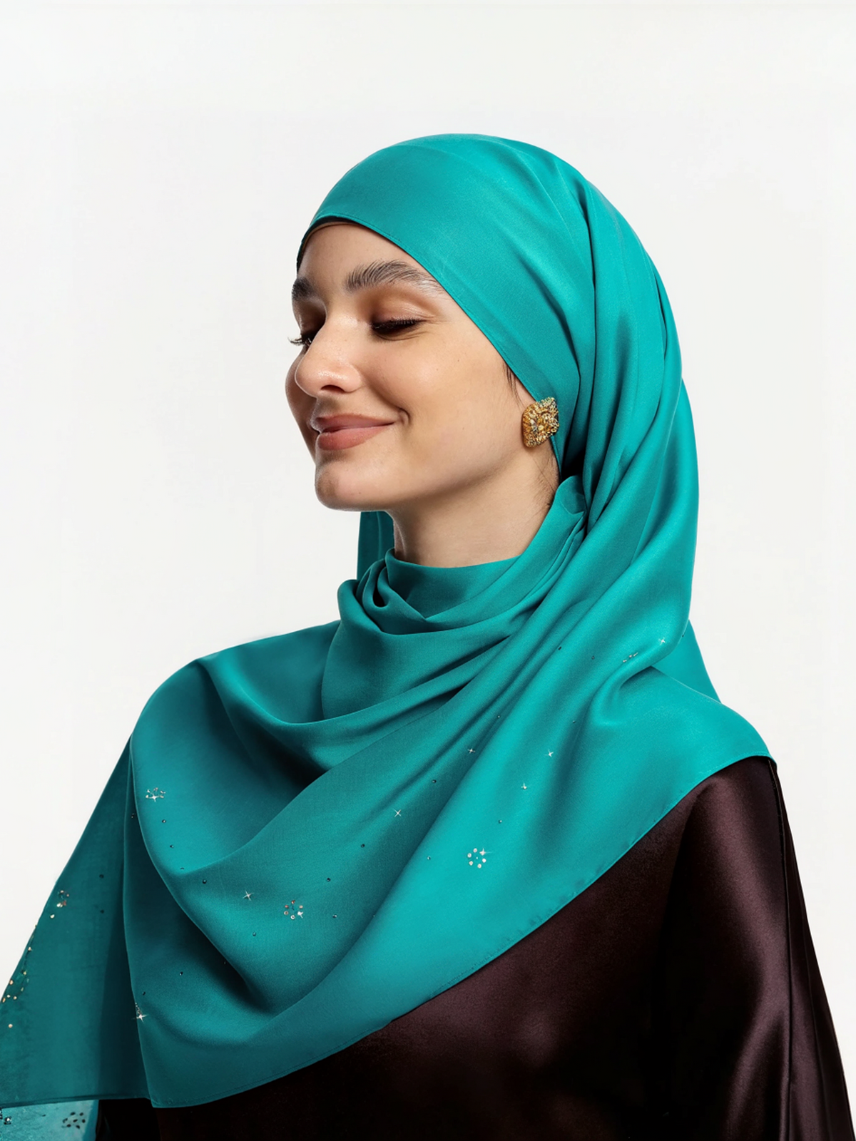Starlight Lattice Shawl – Lake Blue