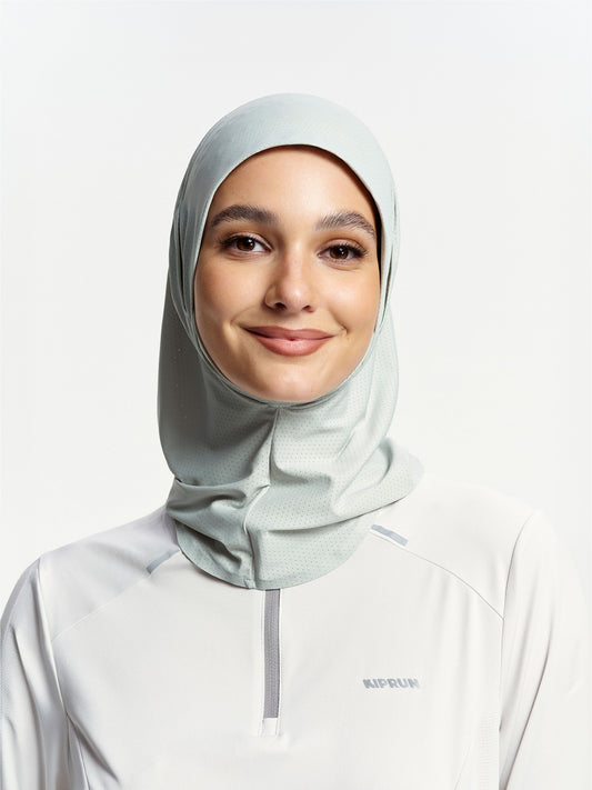 Hijab Sukan Penutup Leher Active Breathe-Kelabu Via