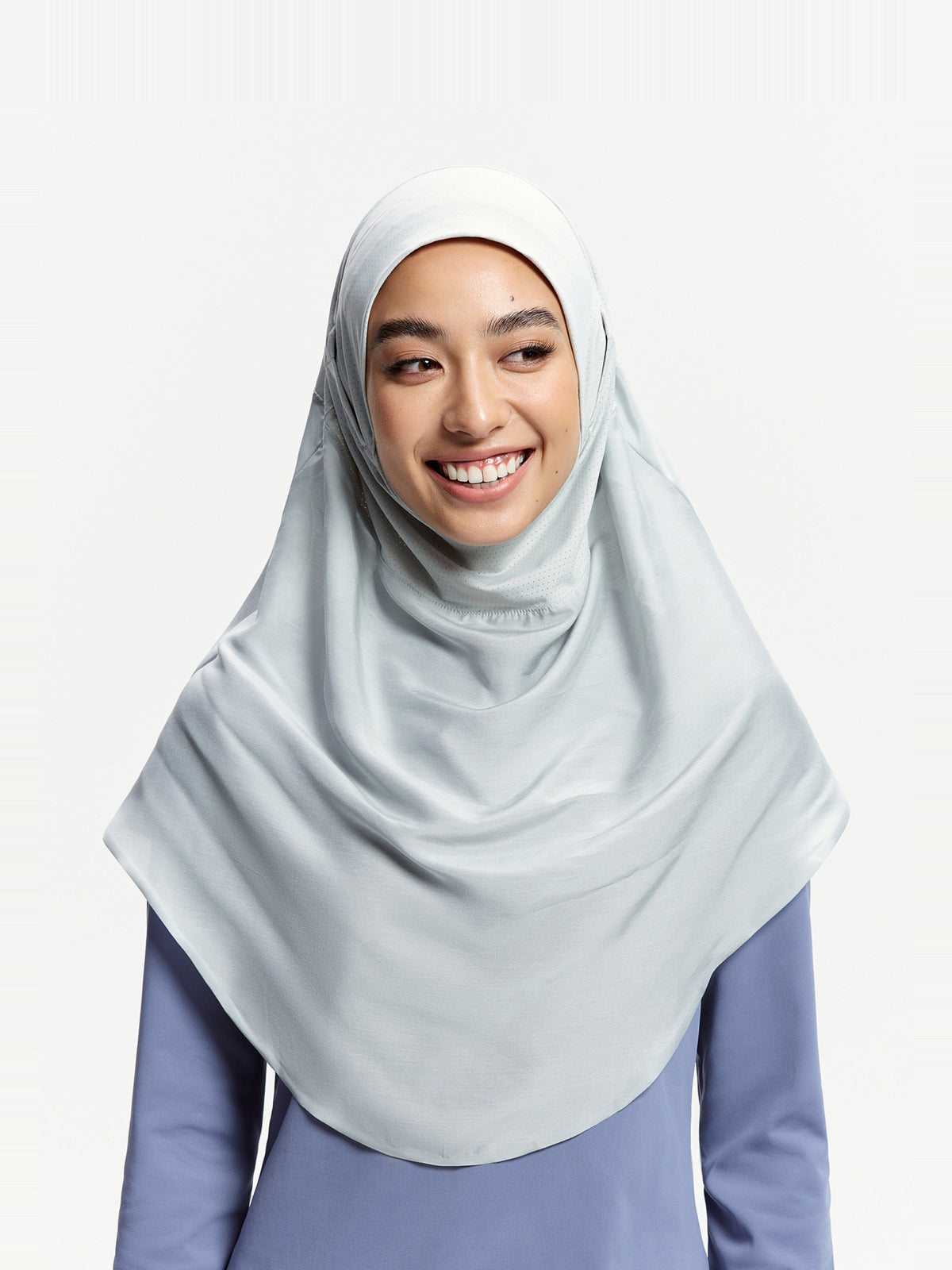 Tudung Sukan Segera Lilitan Active-Kelabu Via