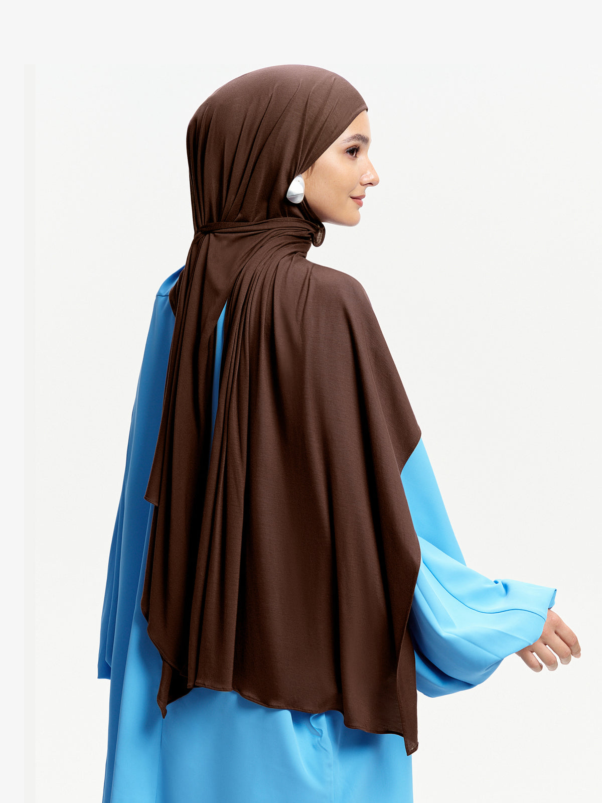 Selendang Tencel Ringan CloudFlow- Merah Burgundy Gelap