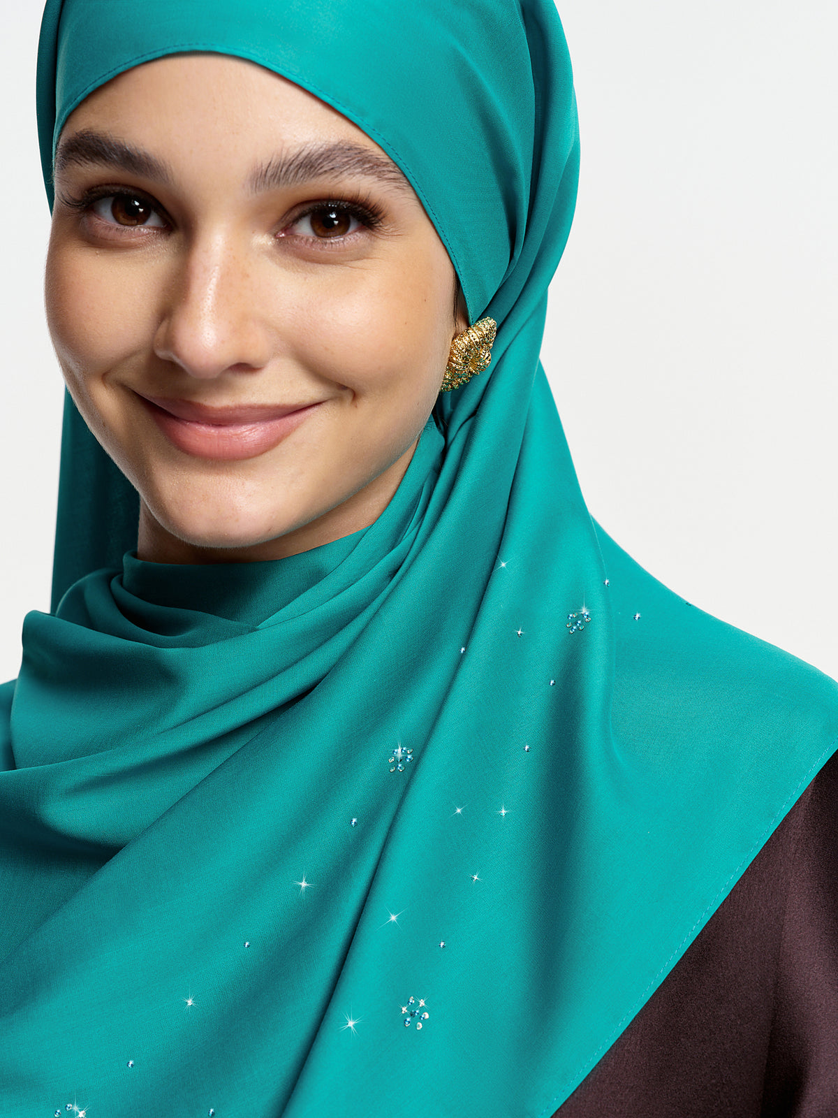 Starlight Lattice Shawl – Lake Blue