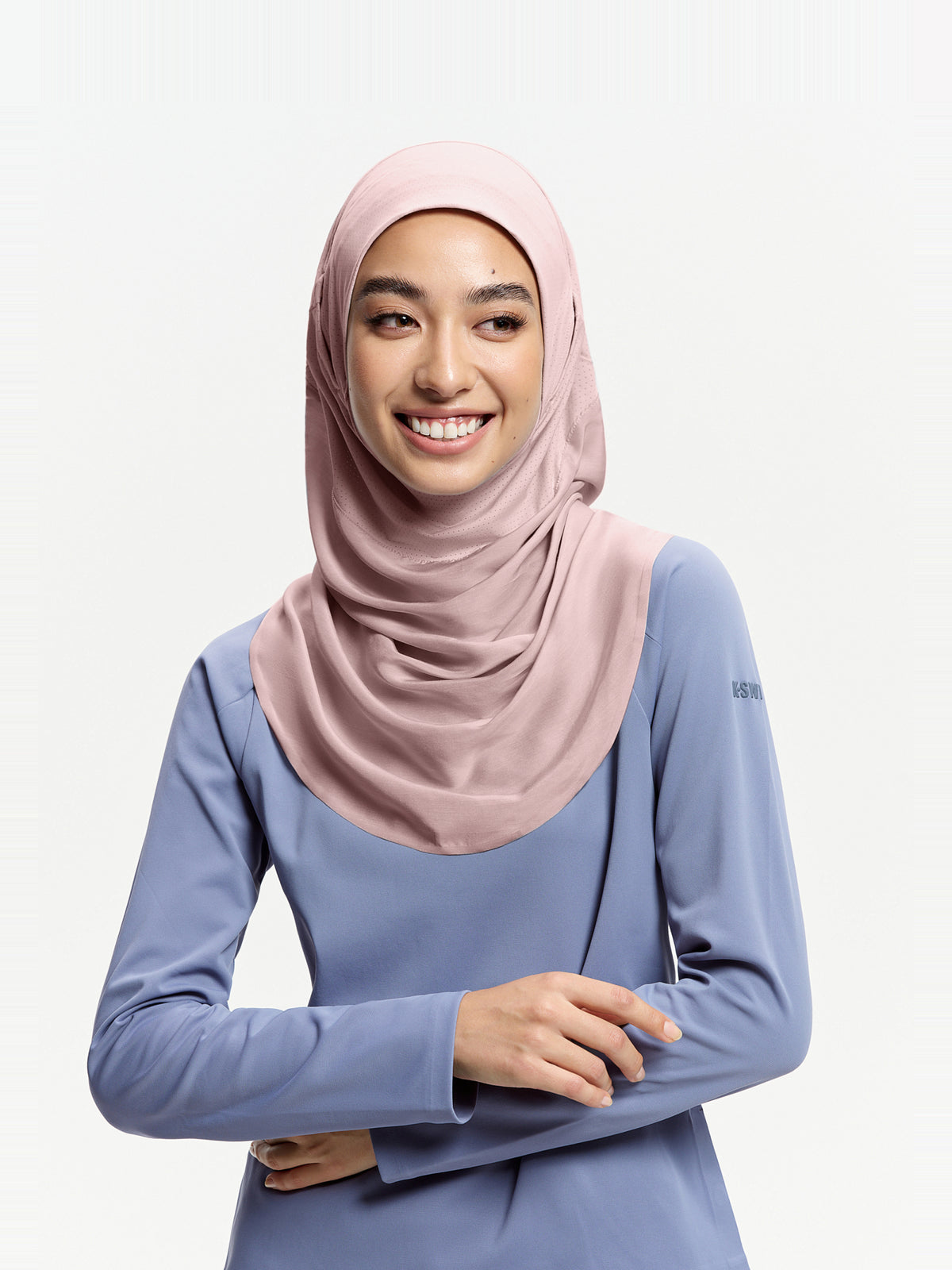 Active Wrap Instant Sports Hijab-Light Dusty Rose