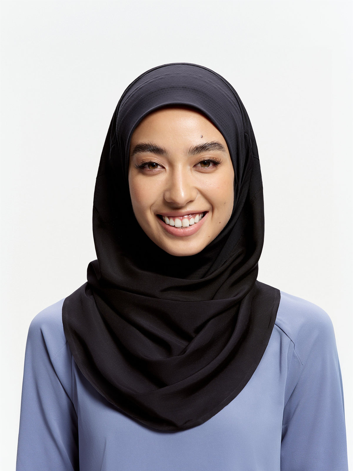 Tudung Sukan Segera Lilitan Active-Hitam