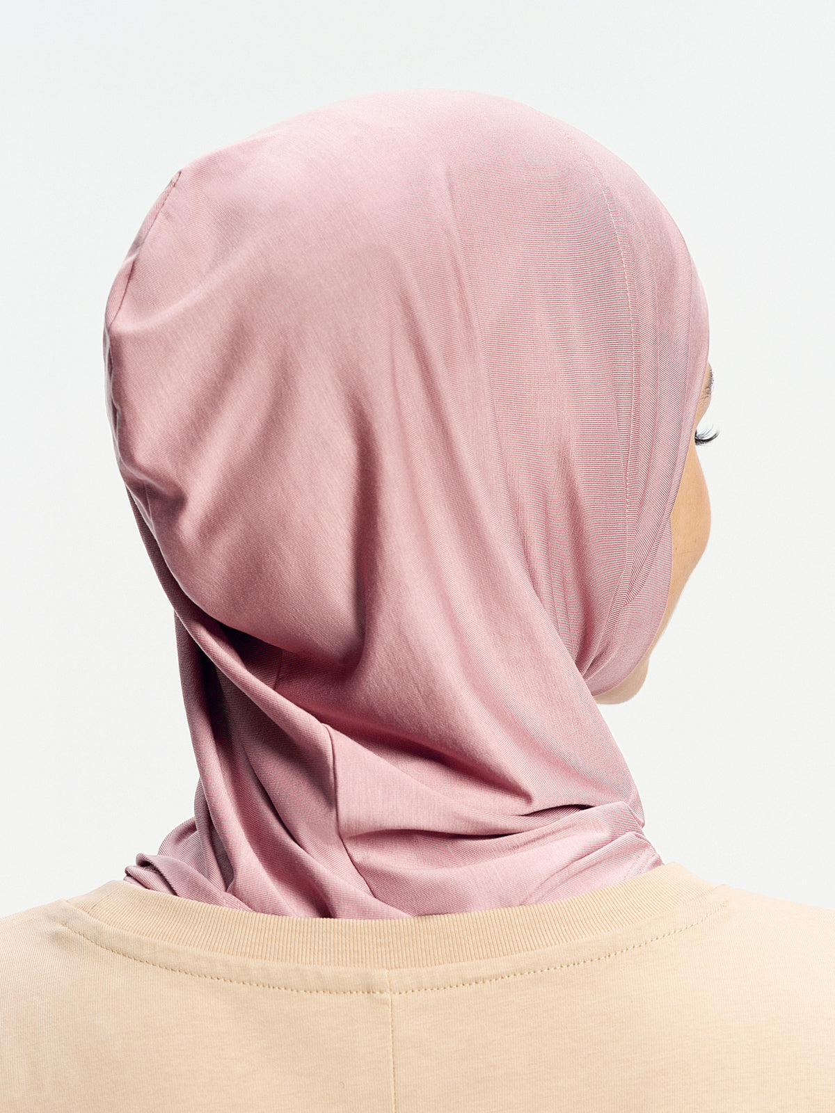 Cooling Tencel  Inner Cap with Neck Cover-Pink