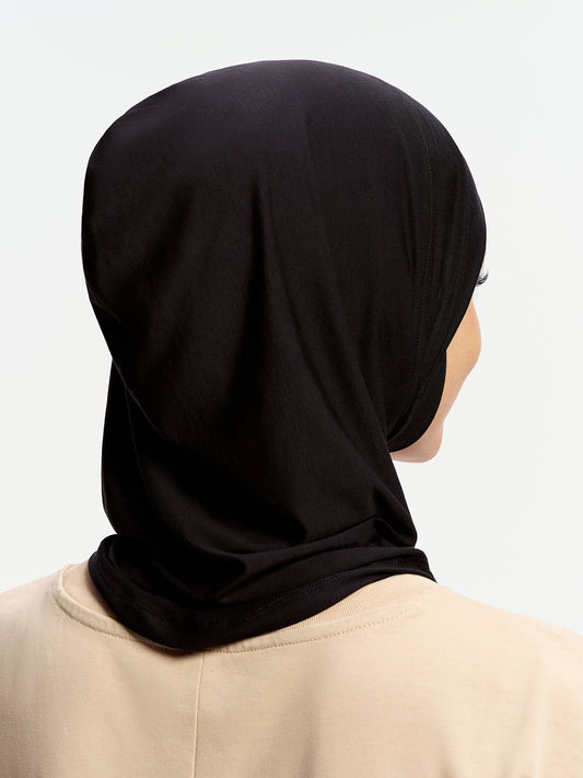 Cooling Tencel  Inner Cap with Neck Cover-Black