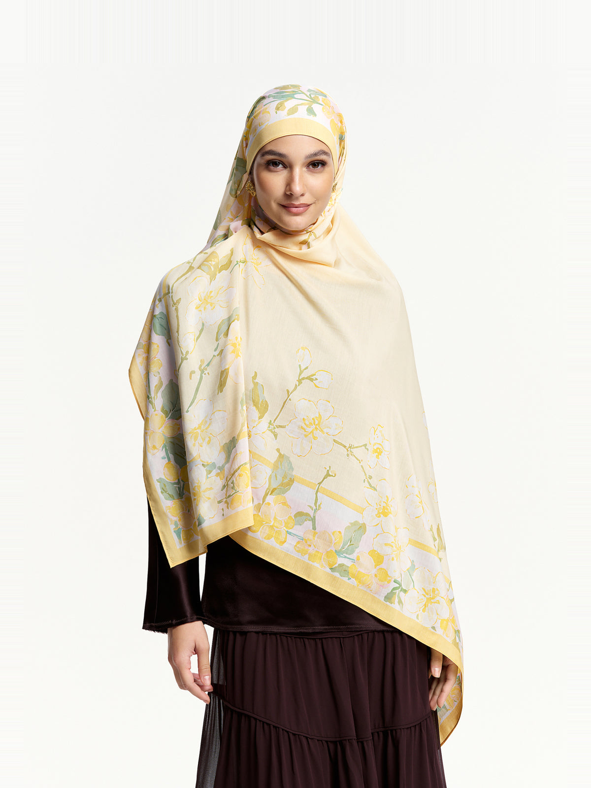 Hijab Bawal Bunga Musim Luruh