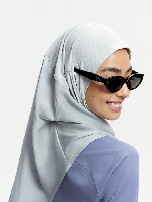Active Wrap Instant Sports Hijab-Via Grey
