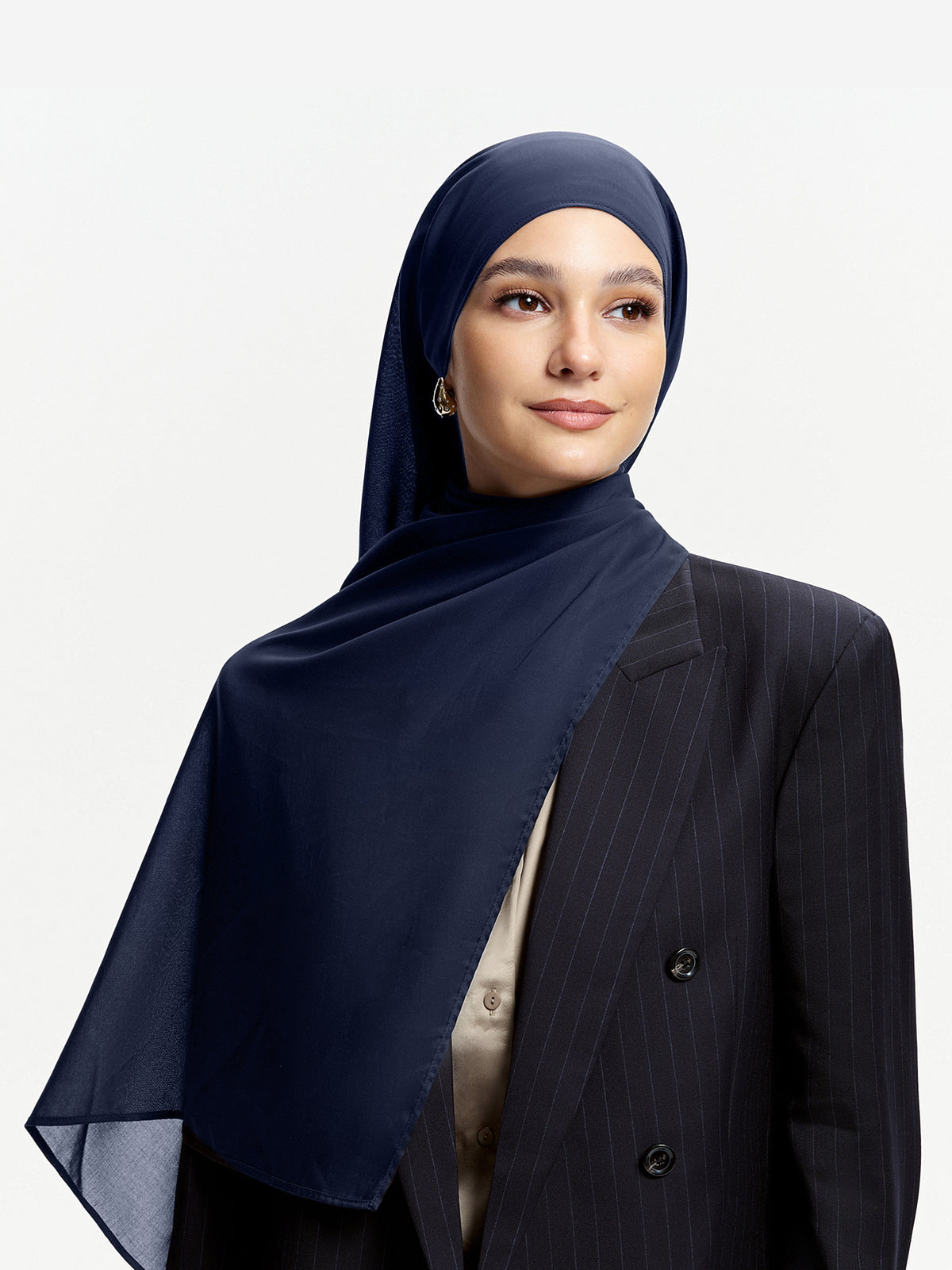 Selendang Tencel 100% AirVeil- Biru Laut