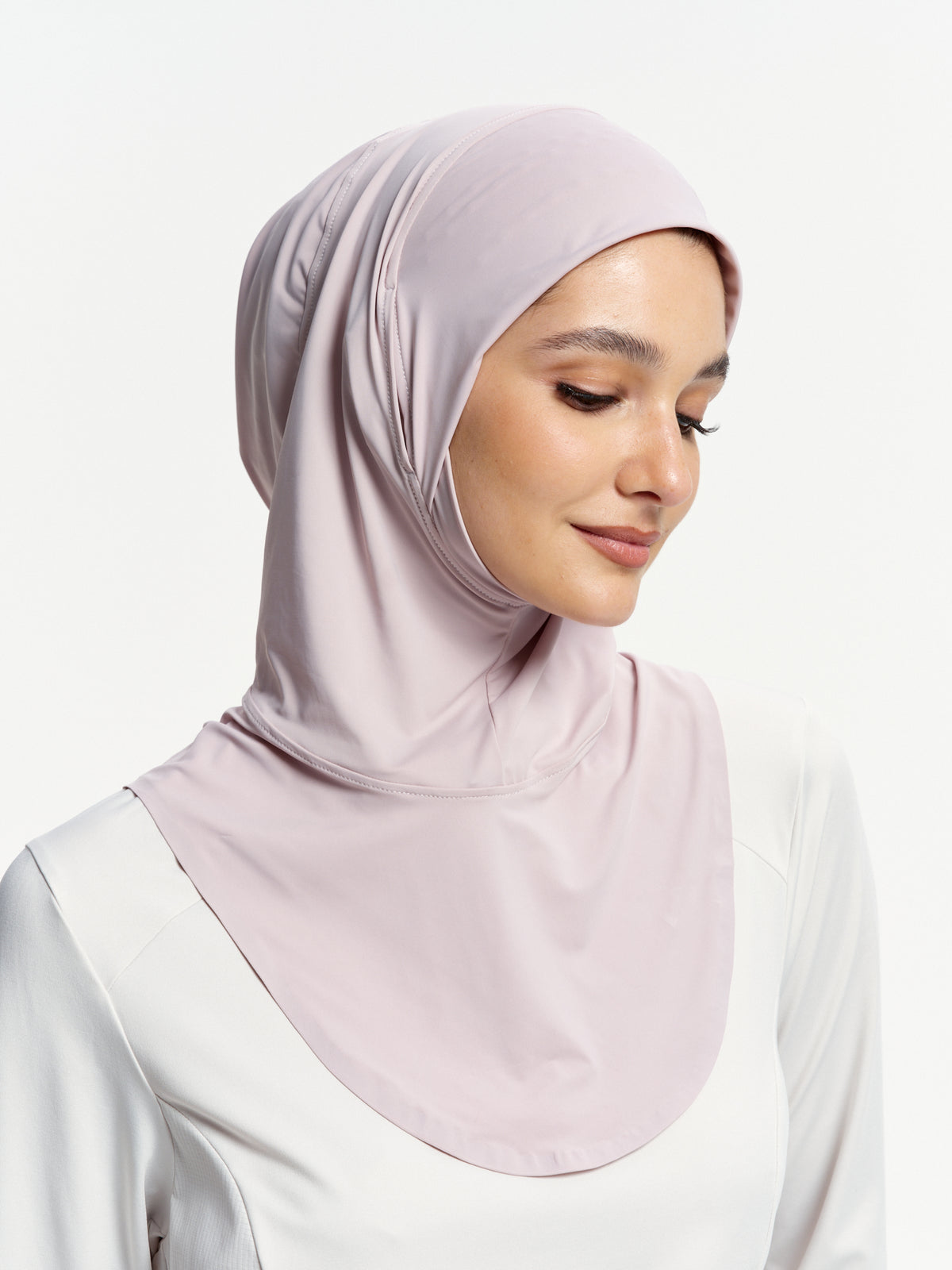 Cooling Sports Hijab with Neck Cover-Mauve Purple