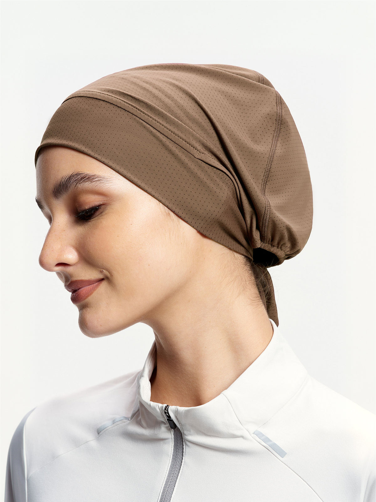Anak Tudung Sukan Ikat Belakang Fleksibel ActiveCap- Perang Gelap
