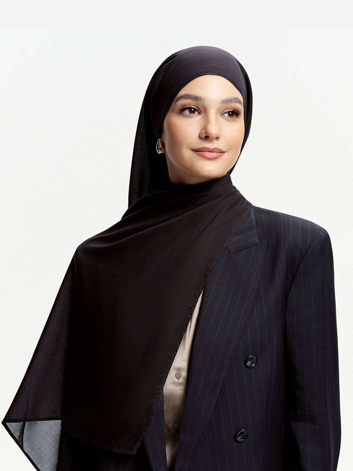 Selendang Tencel 100% AirVeil- Hitam