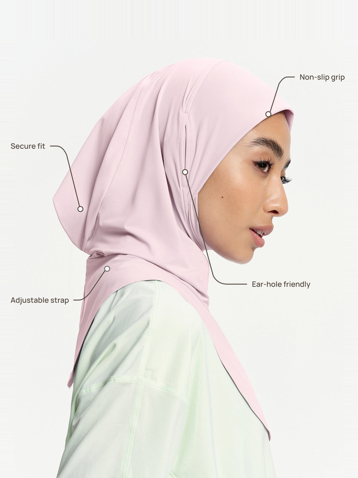 Tudung Sukan Segera Menyejukkan Active-Pink