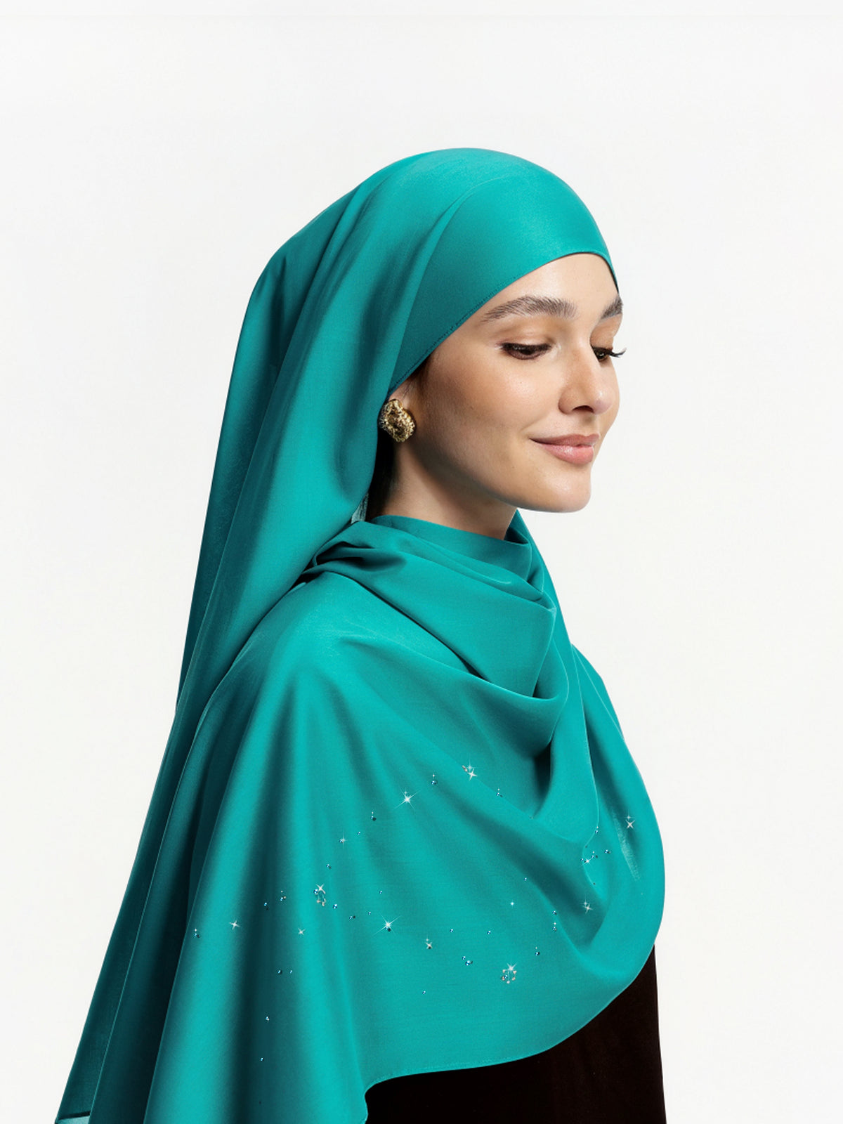 Starlight Lattice Shawl – Lake Blue