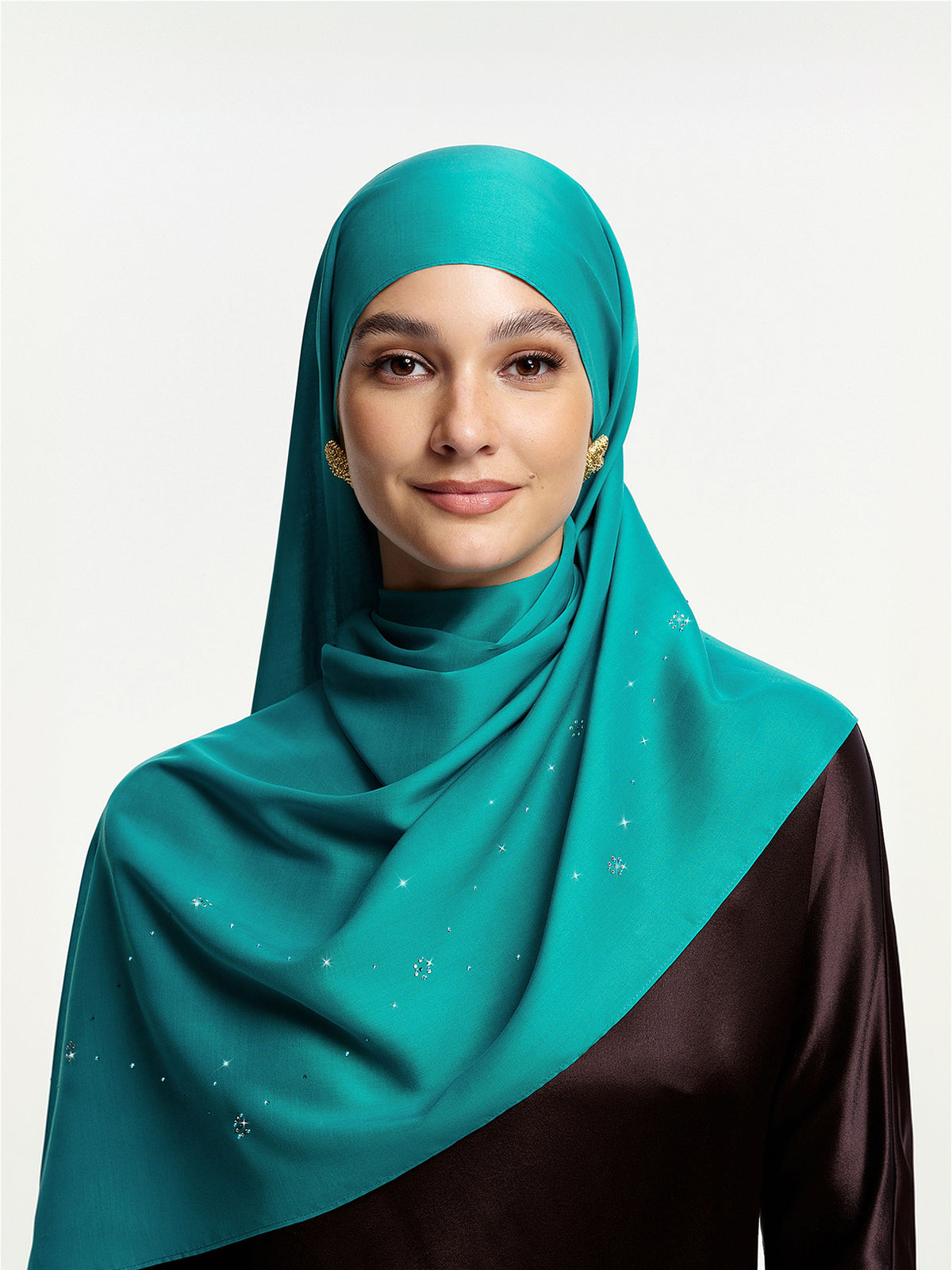 Starlight Lattice Shawl – Lake Blue