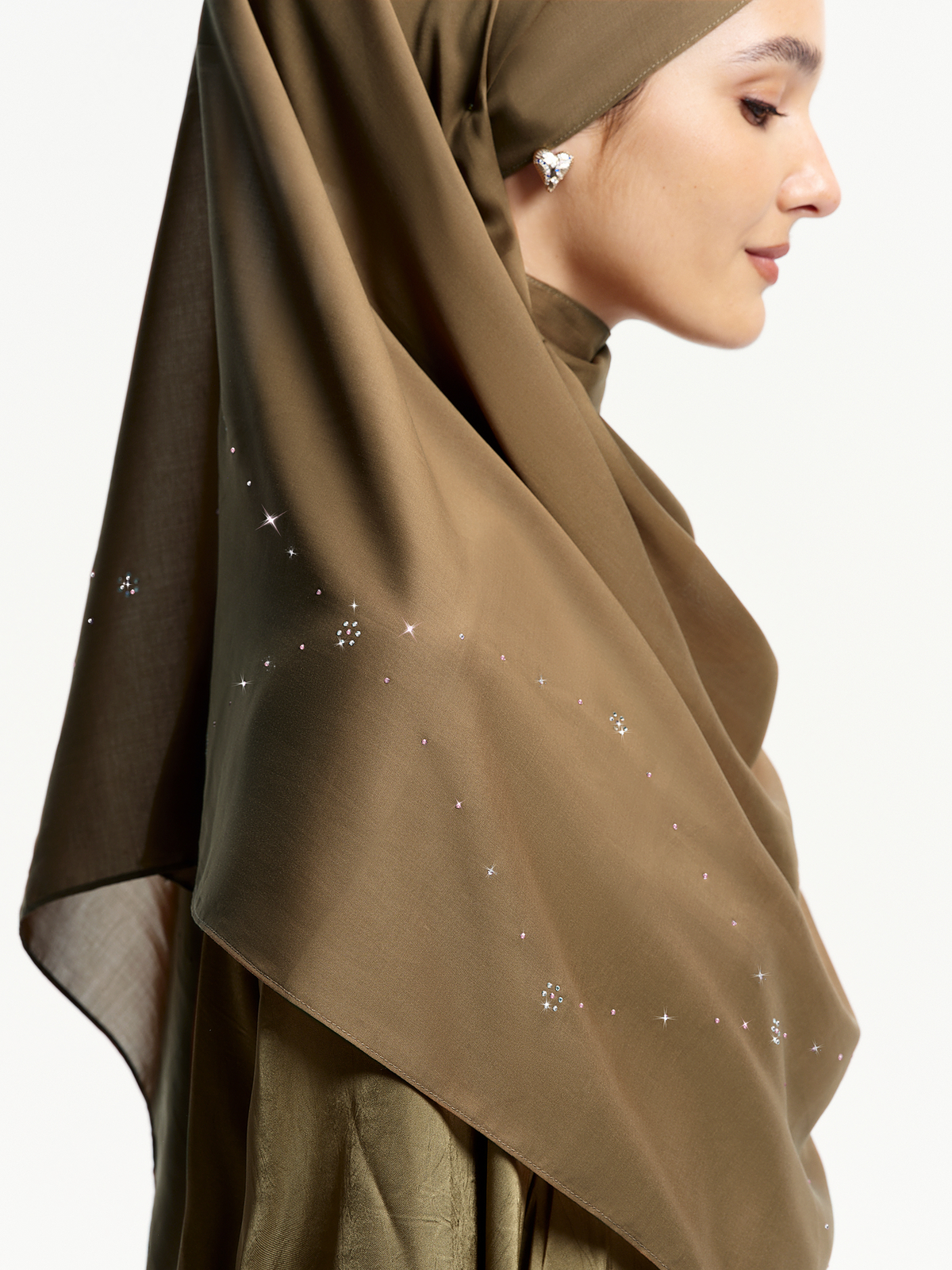 Starlight Lattice Shawl – Cocoa Brown