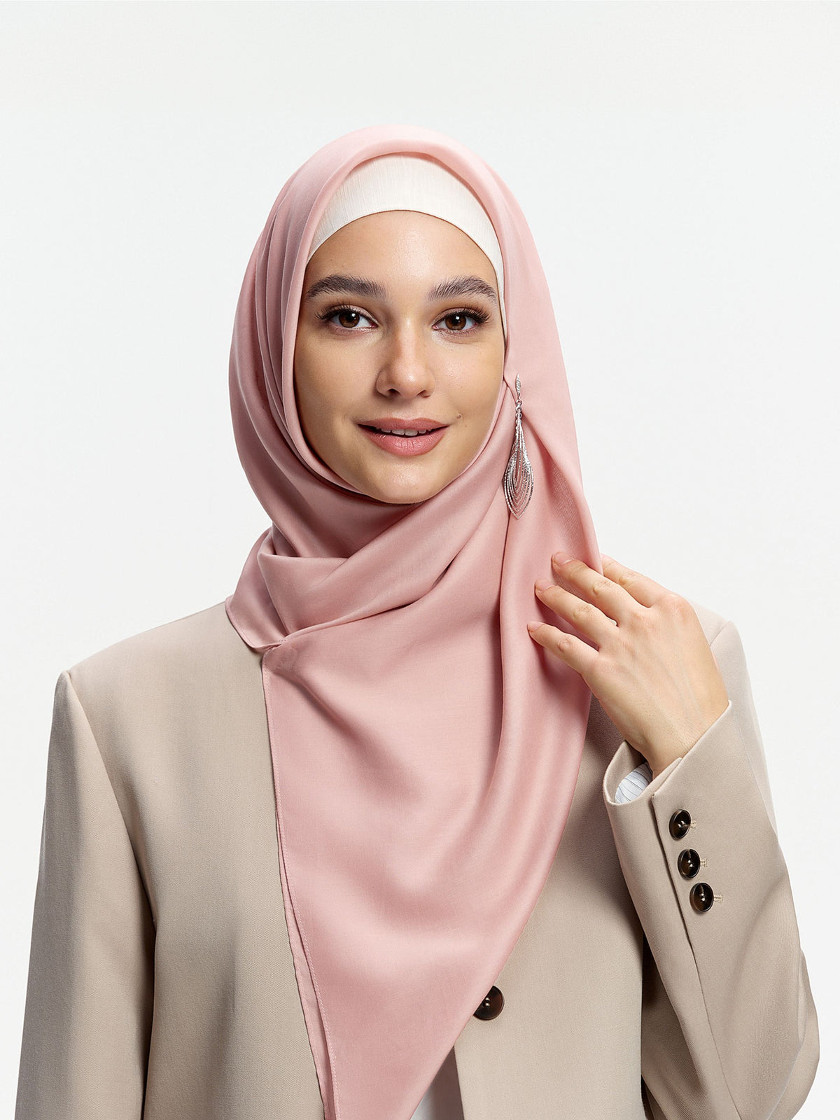 AirVeil 100% Tencel Bawal-Grey Pink
