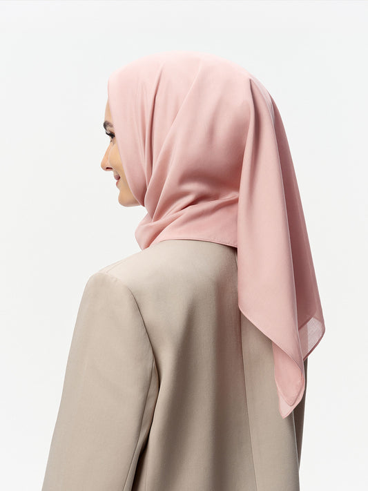 Bawal AirVeil 100% Tencel-Kelabu Merah Jambu