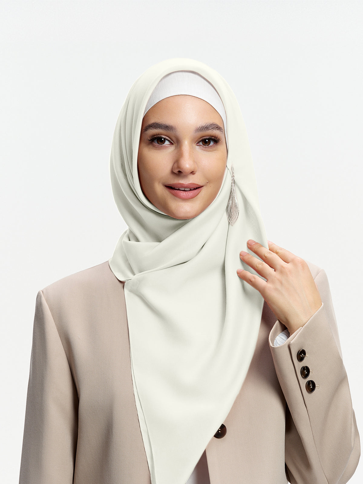 AirVeil 100% Tencel Bawal-Cream White