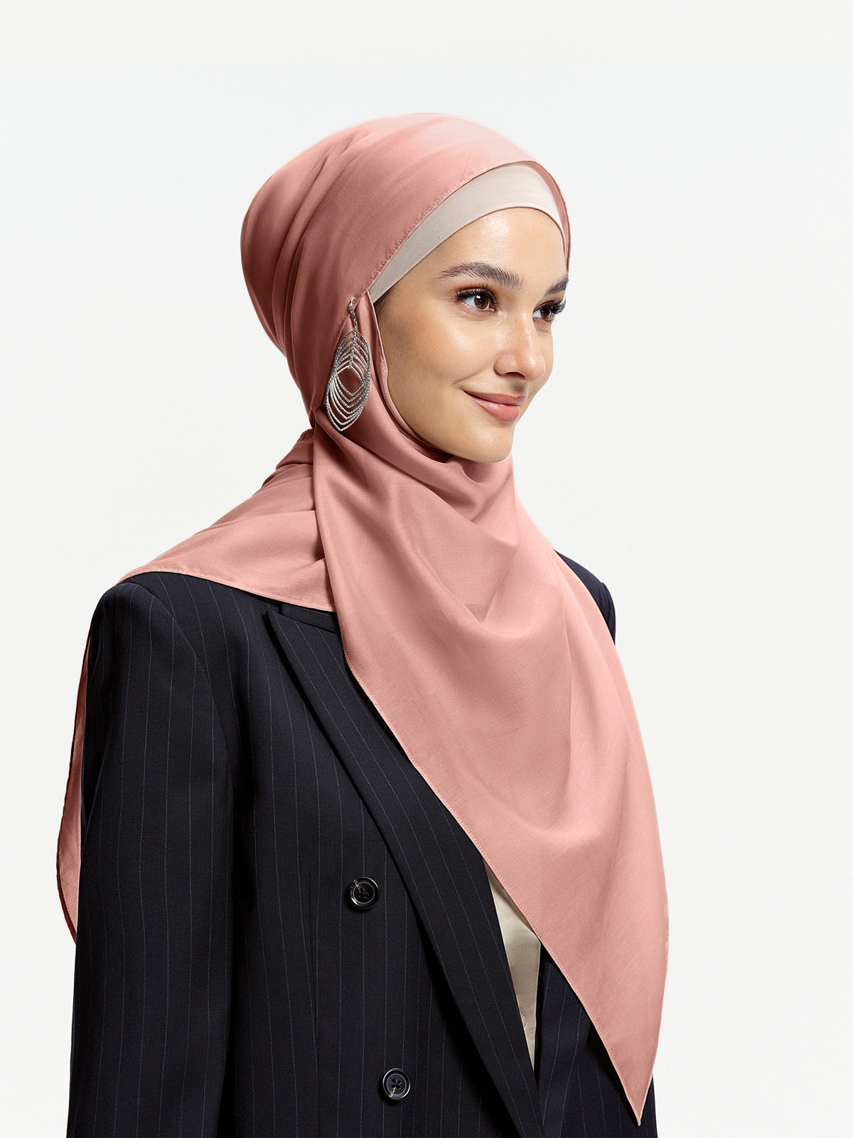 Selendang Tencel 100% AirVeil- Merah Jambu Doa