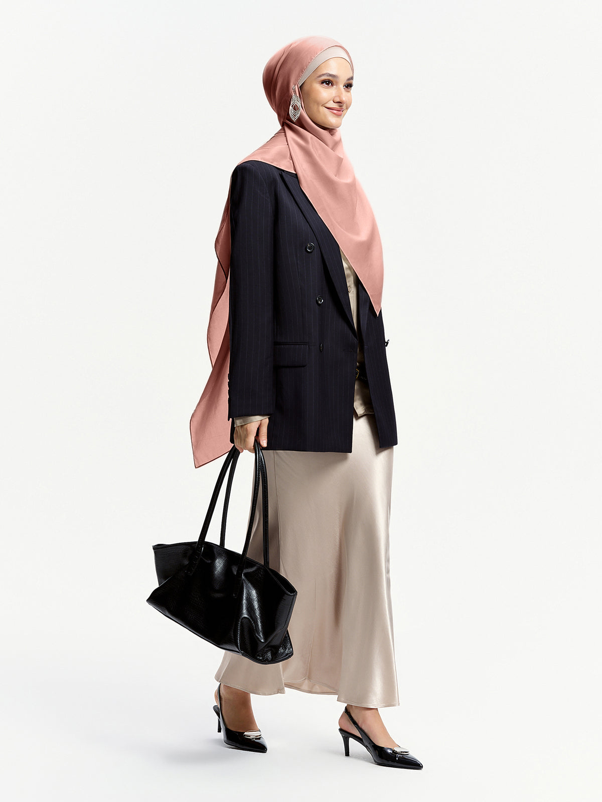 Selendang Tencel 100% AirVeil- Merah Jambu Doa