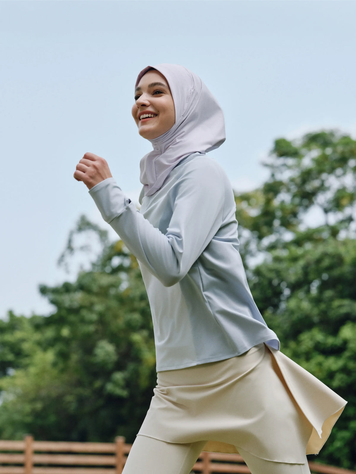 Tudung Sukan Penutup Leher Active Breathe-Ungu Keladi