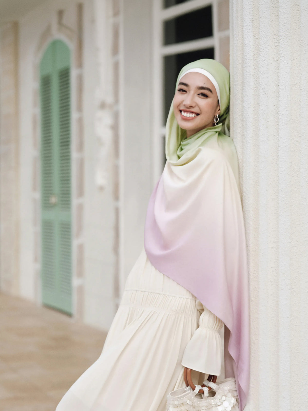 Pastel Aura Ombre Bawal Hijab