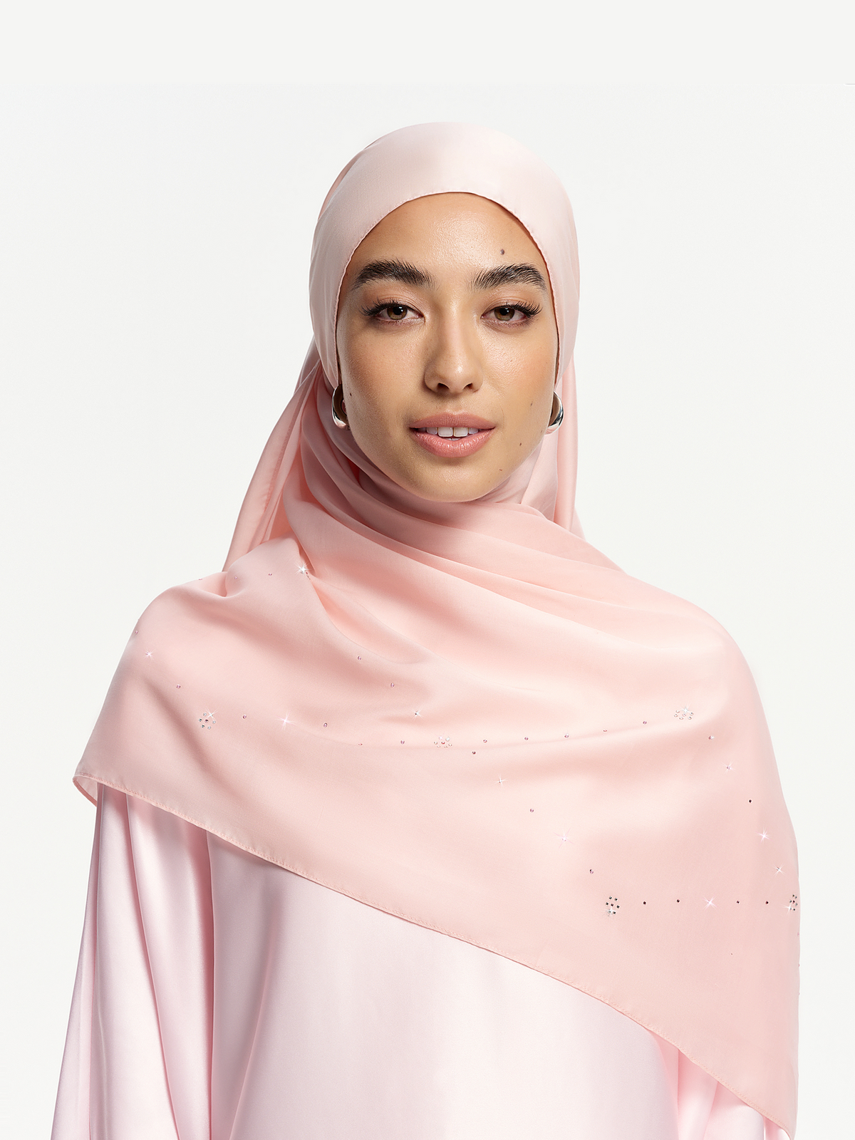 Selendang Jaringan Starlight – Pink Merona