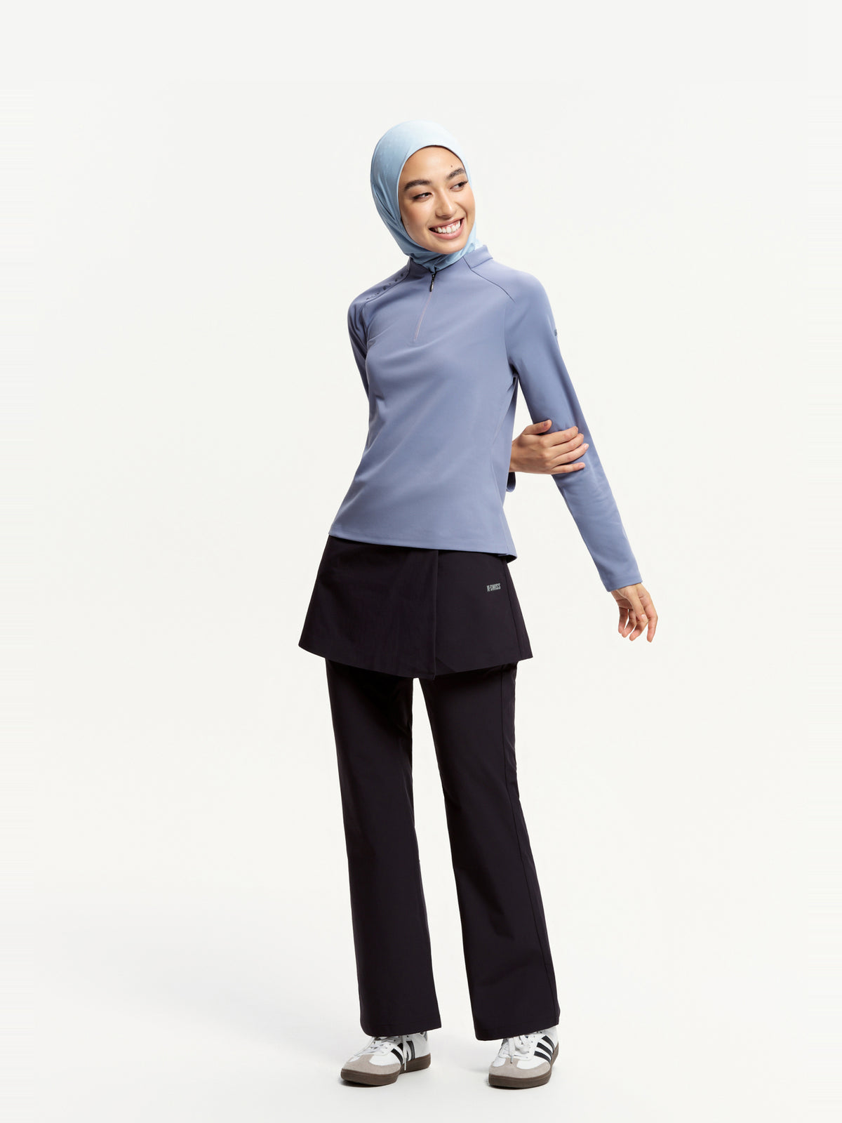 Active Breathe Neck-Cover Sports Hijab-Light Blue