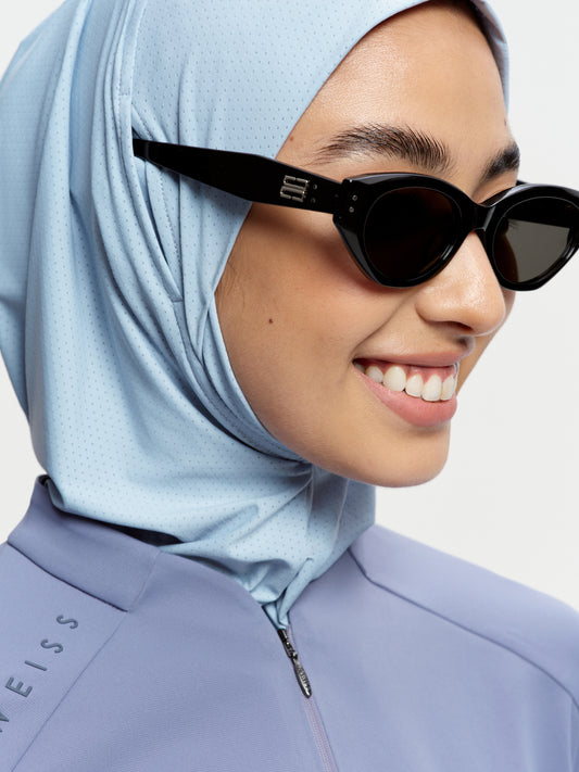 Hijab Sukan Penutup Leher Active Breathe-Biru Muda