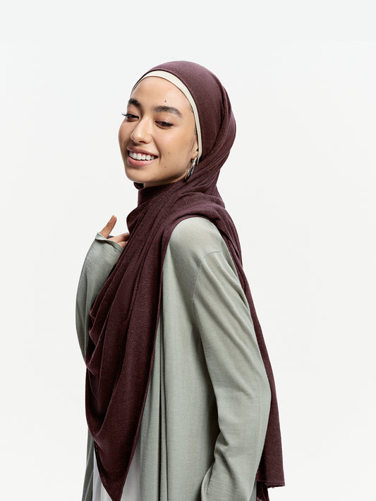 Selendang Jersi Linen Ringan